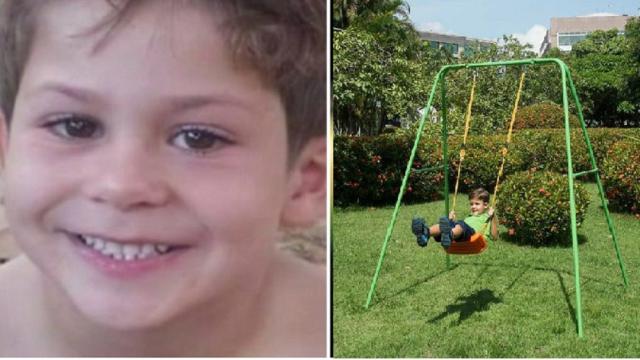 Menino de 8 anos morre enforcado em corda do balanço