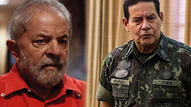 Em entrevista, Lula diz que Mourão é inimigo do Bolsonaro