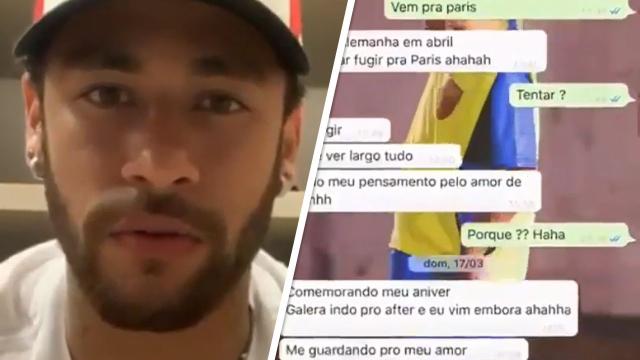 Neymar Jr. publica prints da suposta conversa com mulher que o acusa de abuso