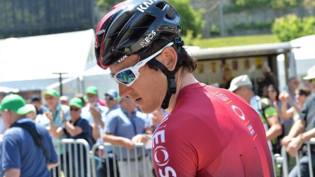 Giro di Svizzera: Caduta per il corridore Geraint Thomas