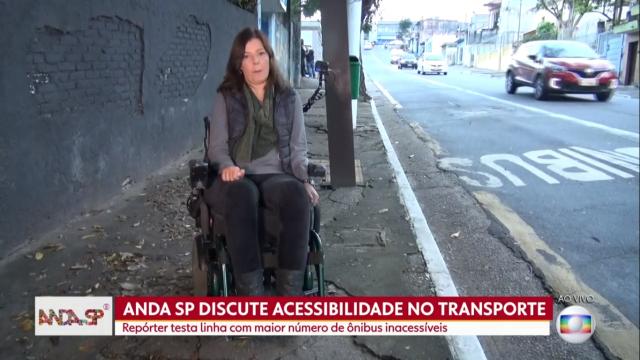 Repórter cadeirante da Globo sofre com falta de acessibilidade em reportagem