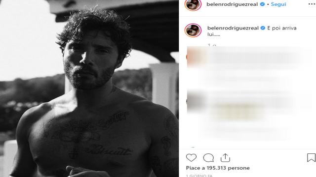 Belen Rodriguez, la dedica su Instagram a Stefano De Martino