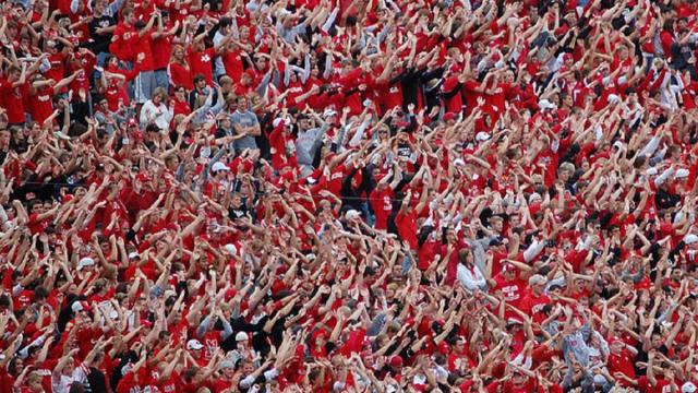 The Huskers fan threatened with ticket loss for standing too much at game