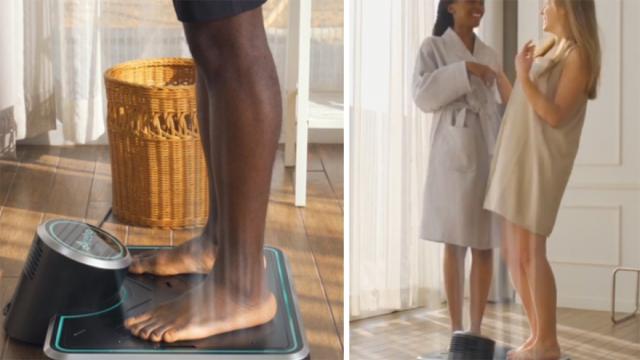 Alcune novità hi-tech in questo periodo: la pedana Arebo che asciuga capelli e corpo