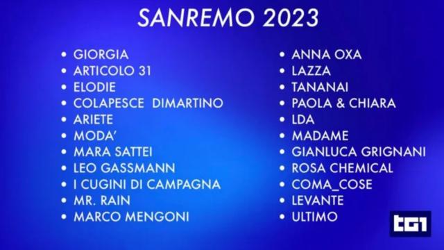 Sanremo 2023, Amadeus annuncia i 22 big, spiccano i ritorni di Oxa e Giorgia 